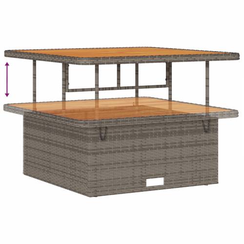 set od 12 komada vrtnih sofa s jastučićima siva poli ratan acacia Cijena