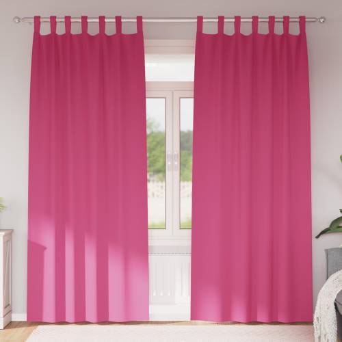 Zavjese sa zavjesama 2 pcs Svijetla roza 260 x 140 cm Poliester Cijena