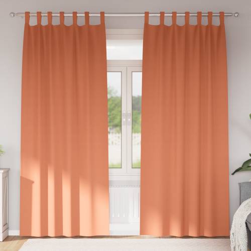 Zavjese sa zavjesama 2 pcs Terakota 260 x 140 cm Poliester Cijena