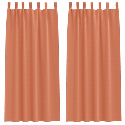Zavjese sa zavjesama 2 pcs Terakota 260 x 140 cm Poliester Cijena