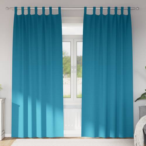 Zavjese sa zavjesama 2 pcs Tirkizna 260 x 140 cm Poliester Cijena