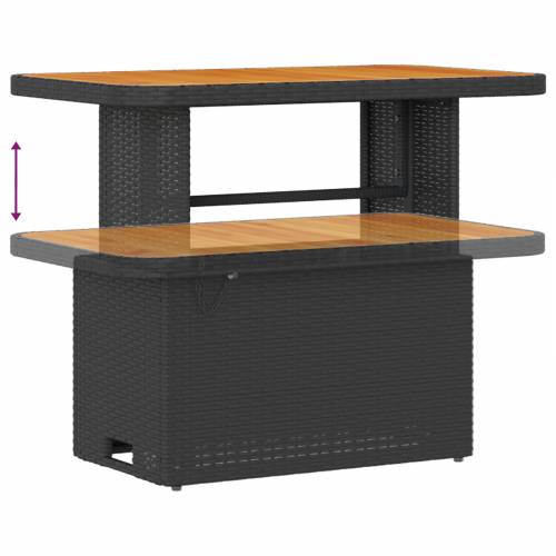 set vrtnih sofa s jastucima 12 kom crni poli ratan akacija Cijena