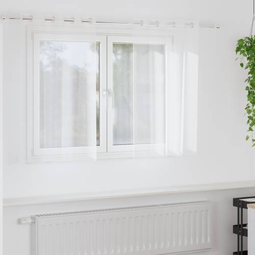 Zavjese sa zavjesama 2 pcs Bijela 140 x 140 cm Poliester Cijena