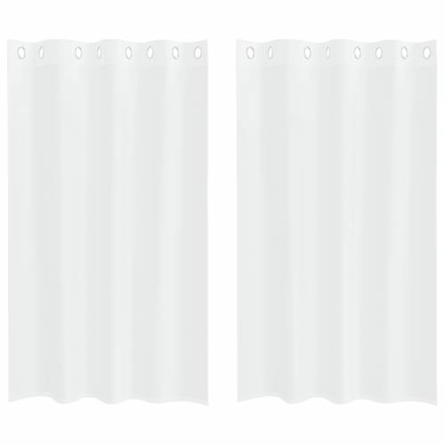 Zavjese sa zavjesama 2 pcs Bijela 140 x 175 cm Poliester Cijena