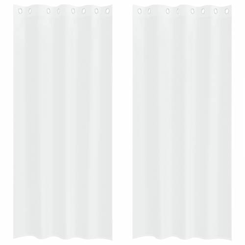 Zavjese sa zavjesama 2 pcs Bijela 140 x 225 cm Poliester Cijena