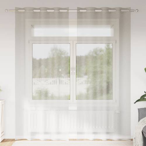 Zavjese sa zavjesama 2 pcs Krem 140 x 225 cm Poliester Cijena