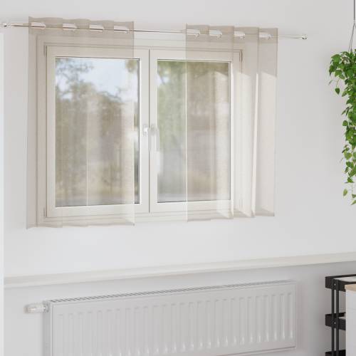 Zavjese sa zavjesama 2 pcs Pijesak 140 x 140 cm Poliester Cijena