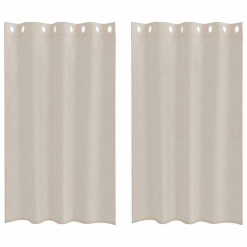 Zavjese sa zavjesama 2 pcs Pijesak 140 x 175 cm Poliester Cijena