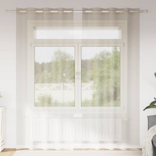 Zavjese sa zavjesama 2 pcs Pijesak 140 x 245 cm Poliester Cijena
