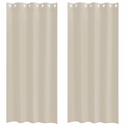 Zavjese sa zavjesama 2 pcs Pijesak 140 x 245 cm Poliester Cijena