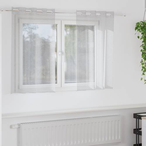 Zavjese sa zavjesama 2 pcs Svjetlosiva 140 x 140 cm Poliester Cijena