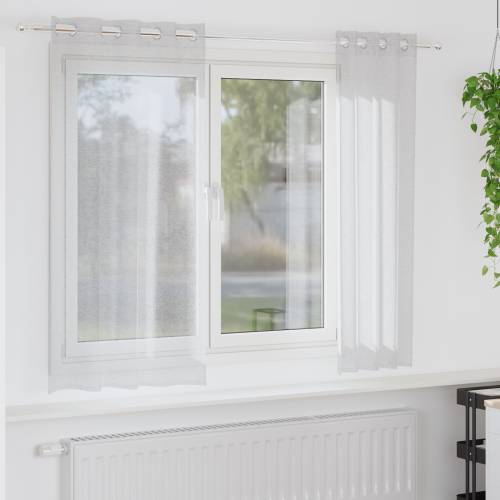 Zavjese sa zavjesama 2 pcs Svjetlosiva 140 x 175 cm Poliester Cijena