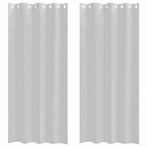 Zavjese sa zavjesama 2 pcs Svjetlosiva 140 x 260 cm Poliester Cijena