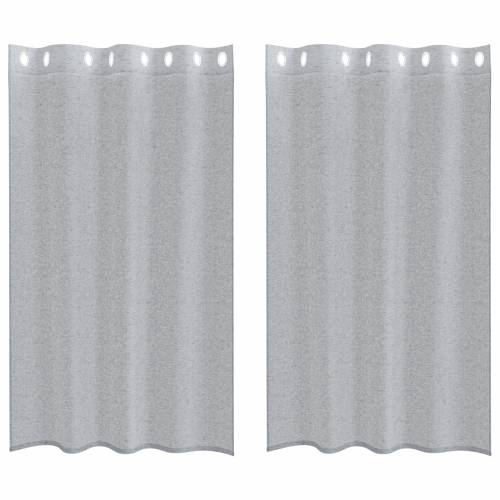 Zavjese sa zavjesama 2 pcs Tamnosiva 140 x 175 cm Poliester Cijena