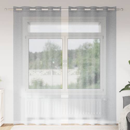 Zavjese sa zavjesama 2 pcs Tamnosiva 140 x 260 cm Poliester Cijena
