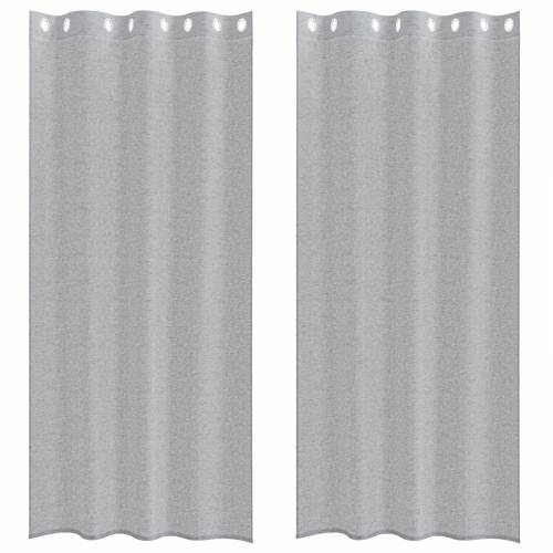 Zavjese sa zavjesama 2 pcs Tamnosiva 140 x 260 cm Poliester Cijena