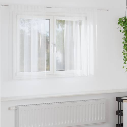 Zavjese sa zavjesama 2 pcs Bijela 140 x 140 cm Poliester Cijena