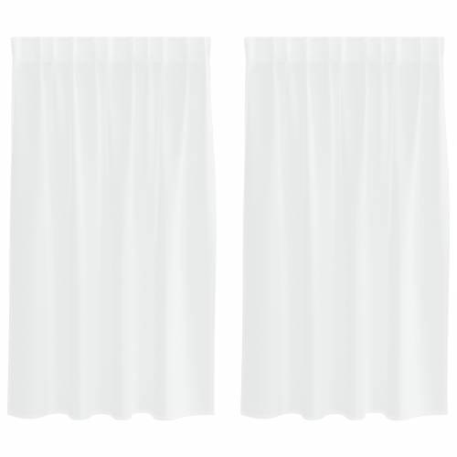 Zavjese sa zavjesama 2 pcs Bijela 140 x 140 cm Poliester Cijena