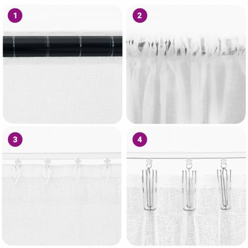 Zavjese sa zavjesama 2 pcs Bijela 140 x 140 cm Poliester Cijena
