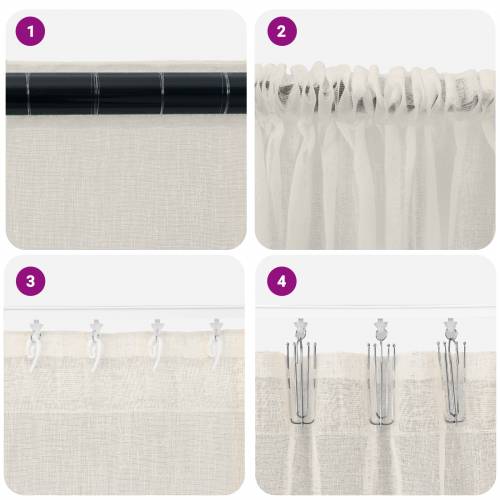Zavjese sa zavjesama 2 pcs Krem 140 x 140 cm Poliester Cijena