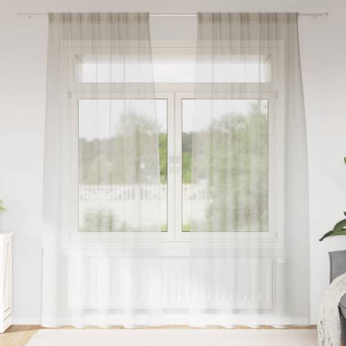 Zavjese sa zavjesama 2 pcs Krem 140 x 245 cm Poliester Cijena
