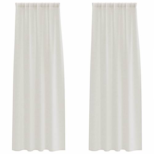 Zavjese sa zavjesama 2 pcs Krem 140 x 260 cm Poliester Cijena