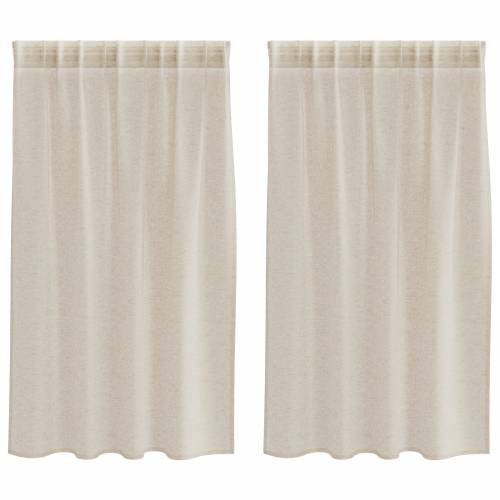 Zavjese sa zavjesama 2 pcs Pijesak 140 x 140 cm Poliester Cijena