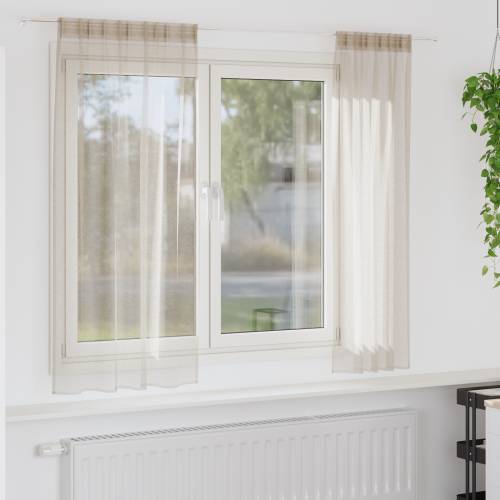 Zavjese sa zavjesama 2 pcs Pijesak 140 x 175 cm Poliester Cijena