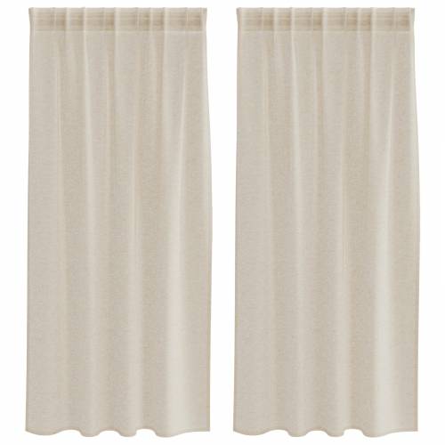 Zavjese sa zavjesama 2 pcs Pijesak 140 x 175 cm Poliester Cijena