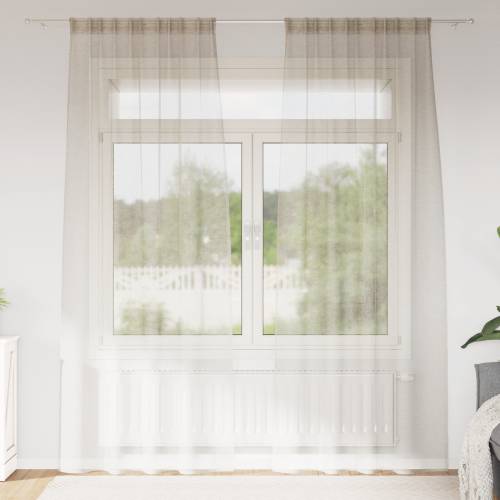 Zavjese sa zavjesama 2 pcs Pijesak 140 x 245 cm Poliester Cijena