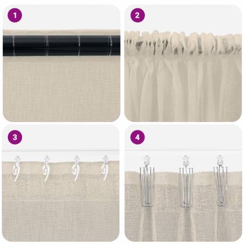 Zavjese sa zavjesama 2 pcs Pijesak 140 x 245 cm Poliester Cijena