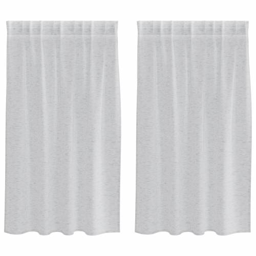 Zavjese sa zavjesama 2 pcs Svjetlosiva 140 x 140 cm Poliester Cijena