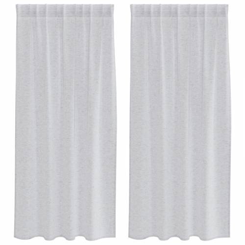 Zavjese sa zavjesama 2 pcs Svjetlosiva 140 x 175 cm Poliester Cijena