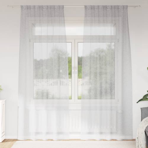 Zavjese sa zavjesama 2 pcs Svjetlosiva 140 x 225 cm Poliester Cijena