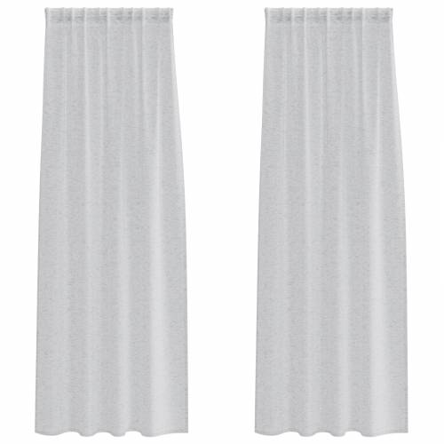 Zavjese sa zavjesama 2 pcs Svjetlosiva 140 x 260 cm Poliester Cijena