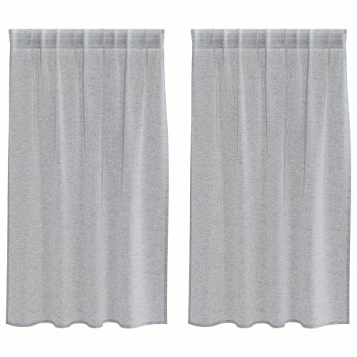 Zavjese sa zavjesama 2 pcs Tamnosiva 140 x 140 cm Poliester Cijena