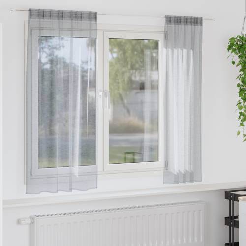 Zavjese sa zavjesama 2 pcs Tamnosiva 140 x 175 cm Poliester Cijena