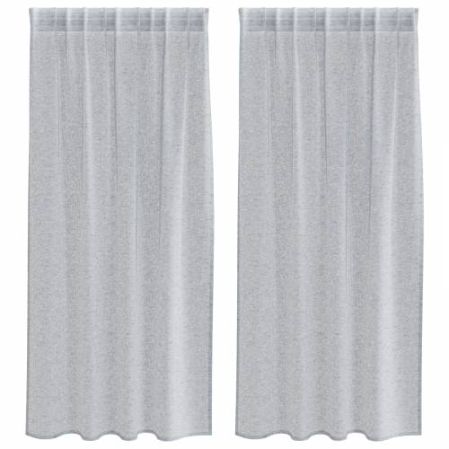 Zavjese sa zavjesama 2 pcs Tamnosiva 140 x 175 cm Poliester Cijena