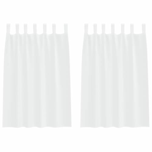 Zavjese sa zavjesama 2 pcs Bijela 140 x 140 cm Poliester Cijena