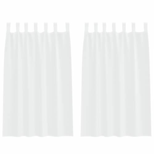 Zavjese sa zavjesama 2 pcs Bijela 140 x 175 cm Poliester Cijena