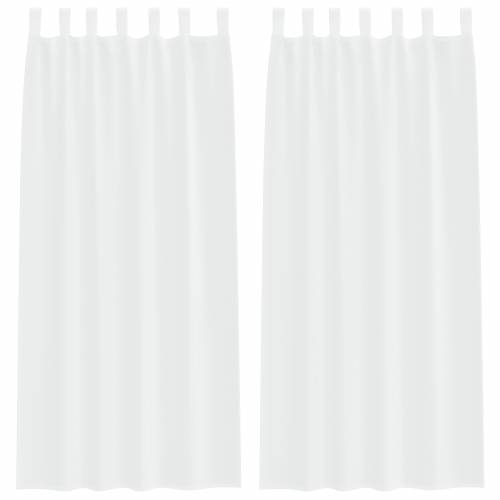 Zavjese sa zavjesama 2 pcs Bijela 140 x 225 cm Poliester Cijena