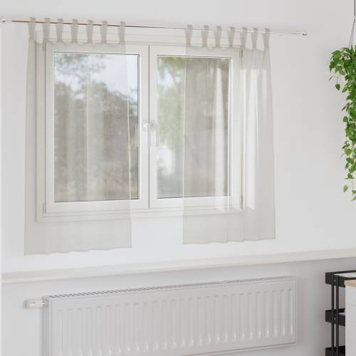 Zavjese sa zavjesama 2 pcs Krem 140 x 140 cm Poliester Cijena