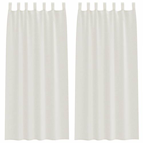 Zavjese sa zavjesama 2 pcs Krem 140 x 245 cm Poliester Cijena