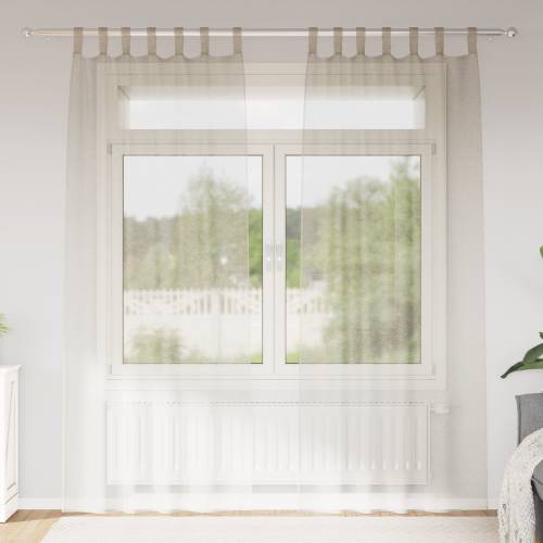 Zavjese sa zavjesama 2 pcs Pijesak 140 x 260 cm Poliester Cijena