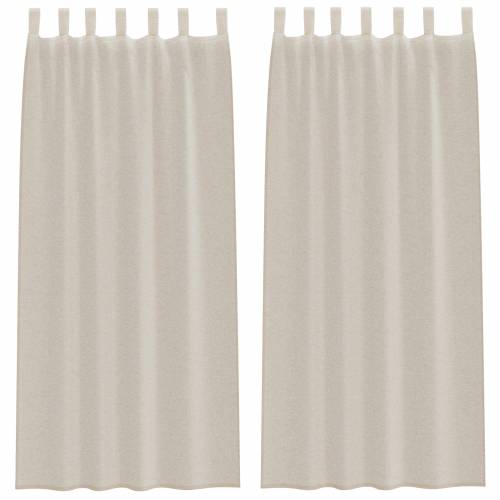 Zavjese sa zavjesama 2 pcs Pijesak 140 x 260 cm Poliester Cijena