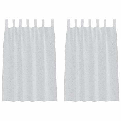 Zavjese sa zavjesama 2 pcs Svjetlosiva 140 x 140 cm Poliester Cijena