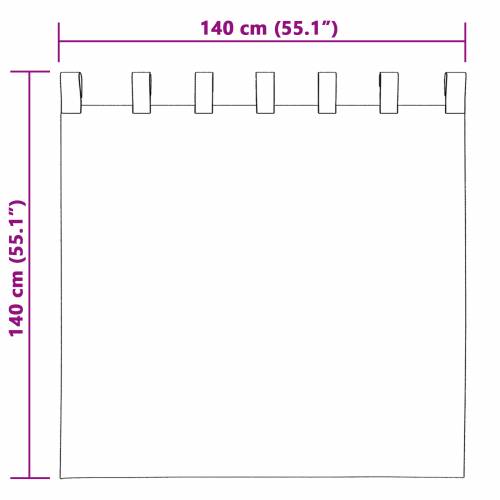 Zavjese sa zavjesama 2 pcs Svjetlosiva 140 x 140 cm Poliester Cijena