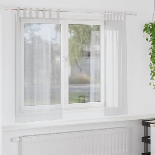 Zavjese sa zavjesama 2 pcs Svjetlosiva 140 x 175 cm Poliester Cijena
