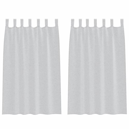 Zavjese sa zavjesama 2 pcs Svjetlosiva 140 x 175 cm Poliester Cijena
