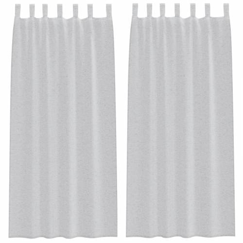 Zavjese sa zavjesama 2 pcs Svjetlosiva 140 x 245 cm Poliester Cijena